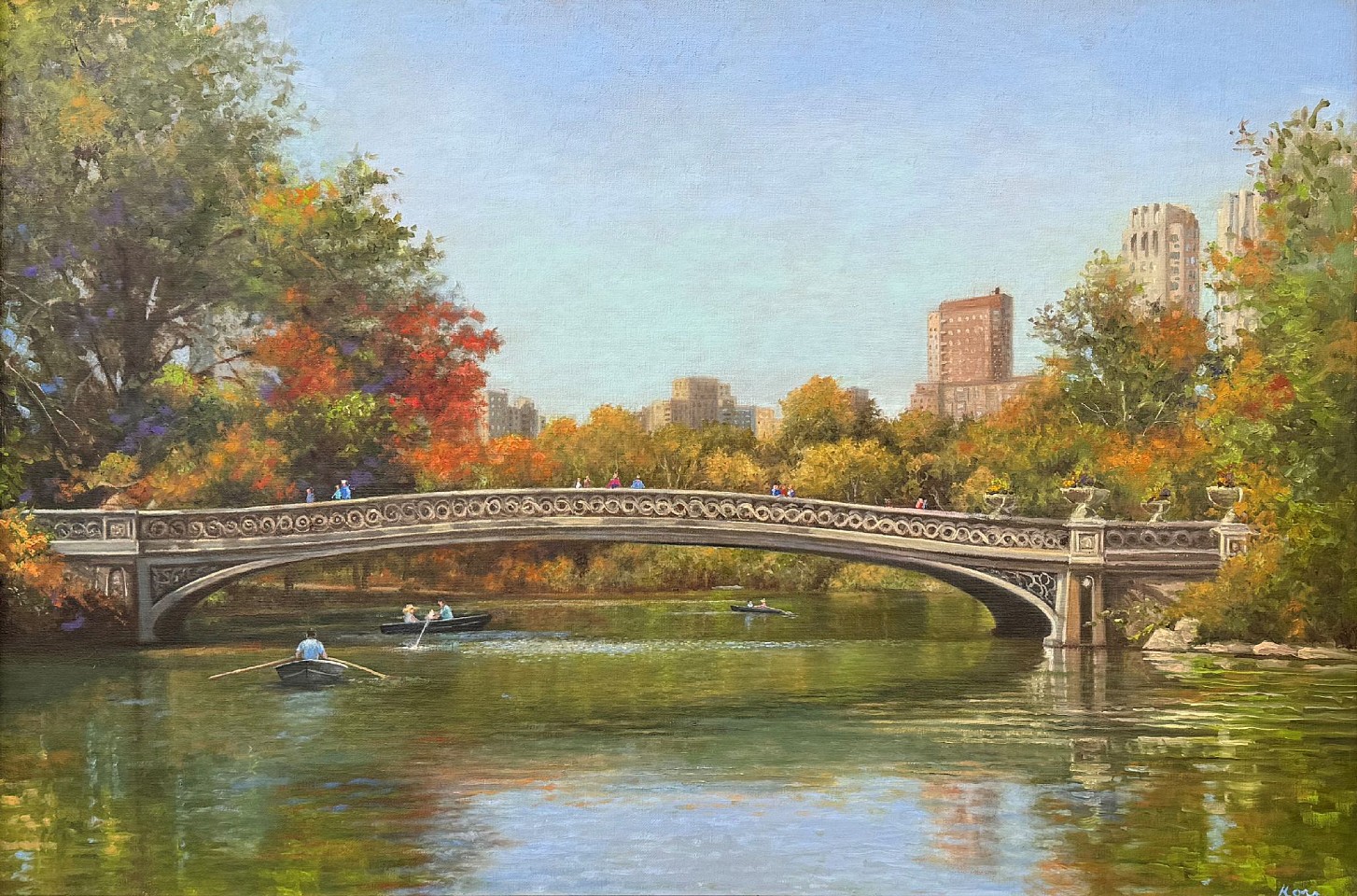Marla Korr, Rowing Under Bow Bridge (Central Park), 2026
oil on linen, 24 x 36 in. (61 x 91.4 cm)
MK260407
