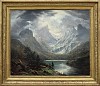 dream lake storm in the rockies framed