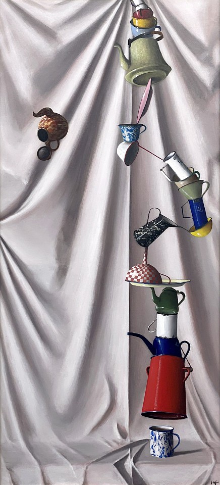Joseph Keiffer, Tipsy Tower II, 2025
oil on canvas, 66 x 30 in. (167.6 x 76.2 cm)
JK251001