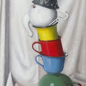 painting:&nbsp;Joseph Keiffer Tipsy Cups XXXV
