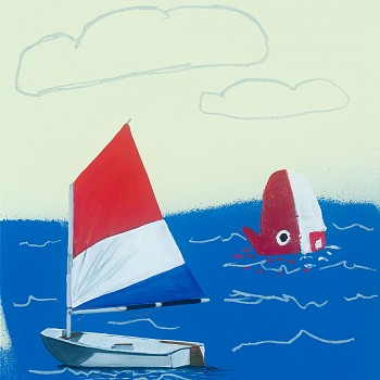 painting:&nbsp;Adam S. Umbach Shark Watch (Sun Haze)