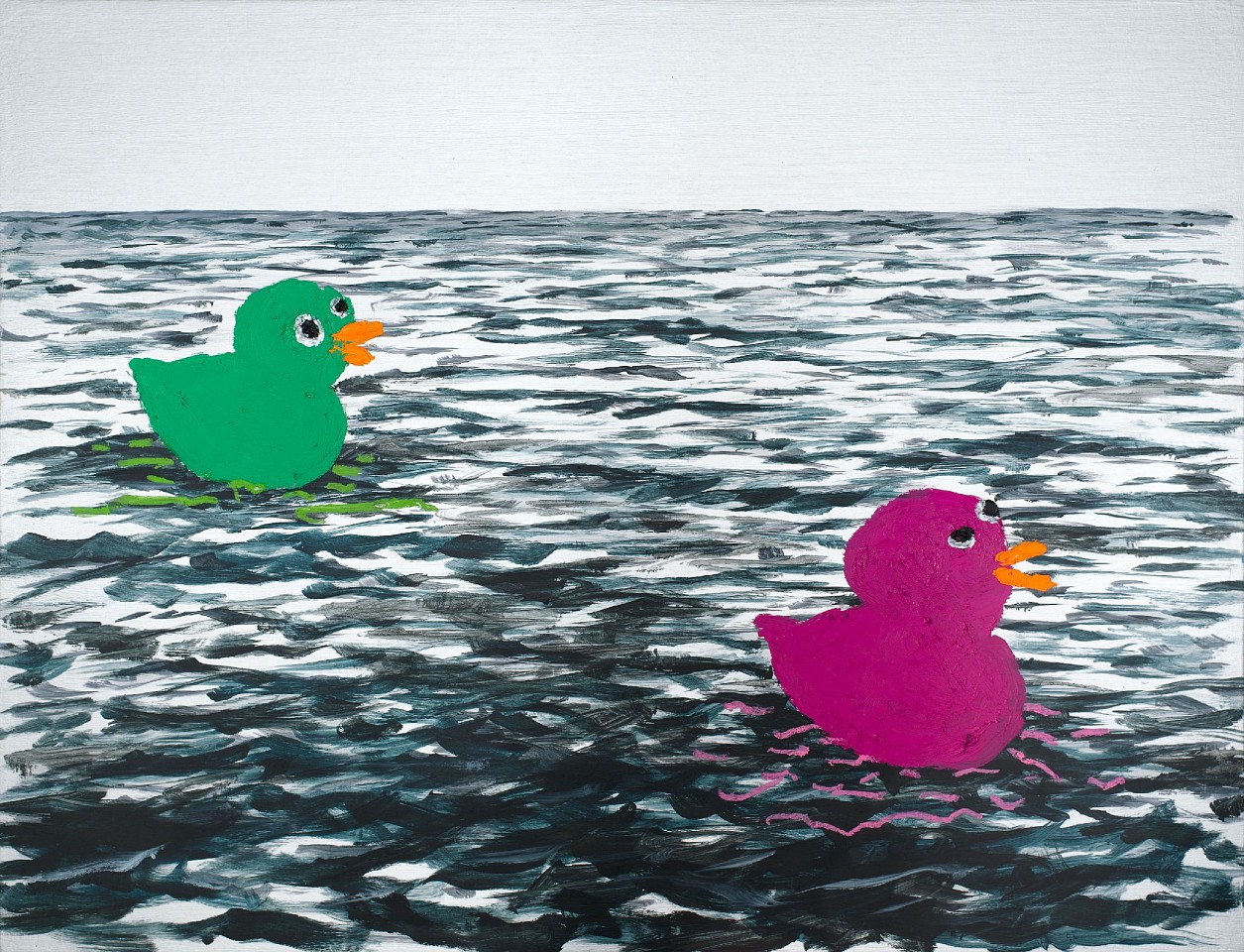 Adam S. Umbach, Duck Squad (Green and Pink), 2026
oil and acrylic on panel, 17 x 22 in. (43.2 x 55.9 cm)
AU260409